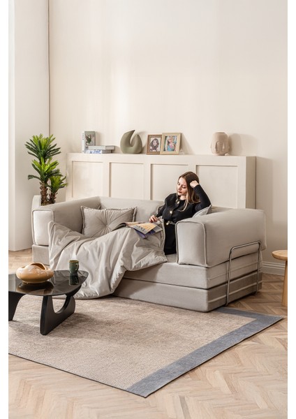 Legom 2 Kişilik Yorganlı Aktivite Koltuk & Açılabilir Yatak & Çok Amaçlı Modern Sünger Koltuk