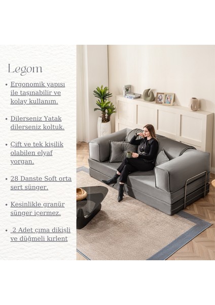 Legom 2 Kişilik Yorganlı Aktivite Koltuk & Açılabilir Yatak & Çok Amaçlı Modern Sünger Koltuk modelleri