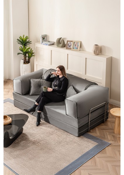 Legom 2 Kişilik Yorganlı Aktivite Koltuk & Açılabilir Yatak & Çok Amaçlı Modern Sünger Koltuk