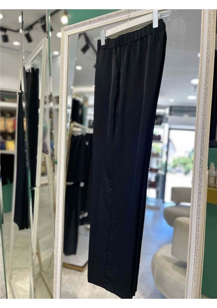 Selinada Saten Pantolon - Siyah - 48
