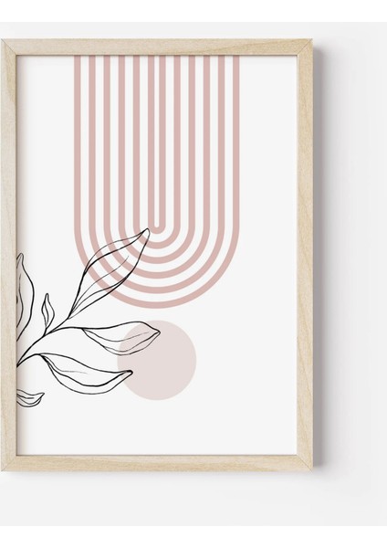 Mc Home Art Doğal Ahşap Çerçeveli Uv Baskı 3'lü Soyut Yaprak Desenli Tablo Seti – Modern & Şık Duvar Dekoru modelleri