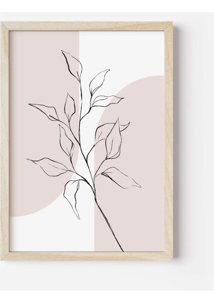 Mc Home Art Doğal Ahşap Çerçeveli Uv Baskı 3'lü Soyut Yaprak Desenli Tablo Seti – Modern & Şık Duvar Dekoru fırsatları