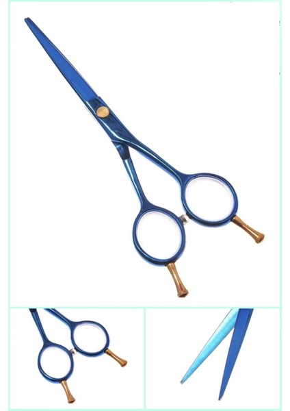 Çift Parmak Ayarlanabilir Çelik Mavi Düz Uçlu Kuaför Makası fiyatları