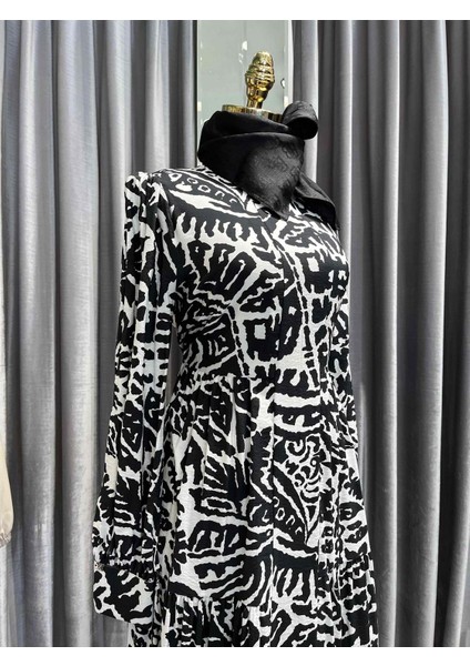 Zühre Muse Elbise - Siyah-Beyaz - 42 modelleri