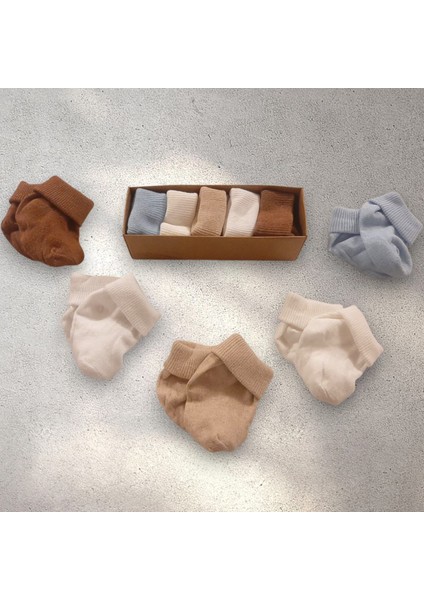 5 Çift Çorap (0-6) Ay + 10 Adet Mendil + 6 Adet Ter Havlusu Hediyelik Süper Paket modelleri