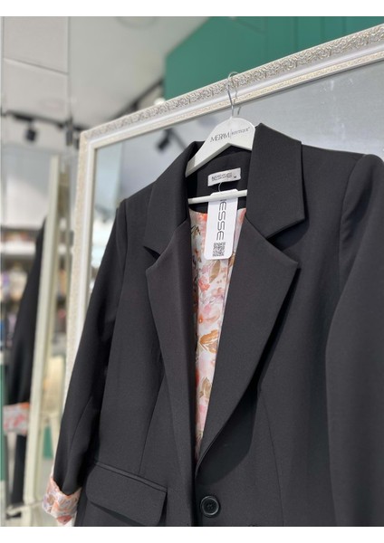Mıssesse Astarlı Blazer Ceket 6002 - Siyah - M fiyatları