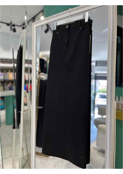 Nurgün Kalem Etek - Siyah - 40