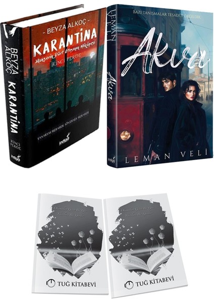 Akva Ciltli ve Karantina 2 Ciltli Beyza Alkoç 2li Set + Hediyeli