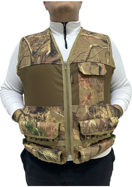 Meşe Desen Avcı Yeleği - 30 Fişek Kapasiteli - 12 Kalibre