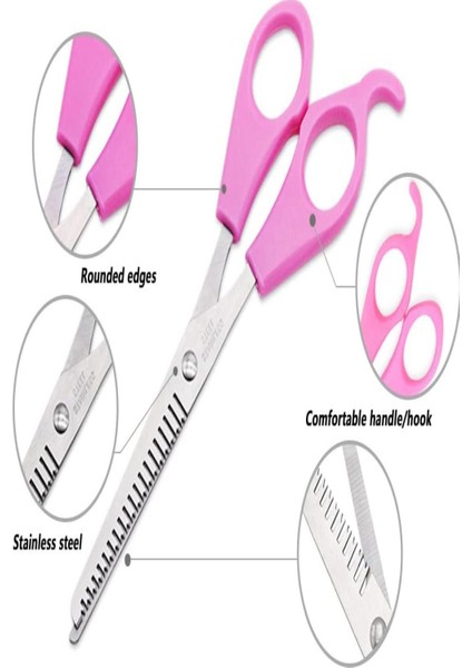 6.5 Inç Pembe Plastik Saplı Kuaför Makası Saç Kesim Aleti fırsatları