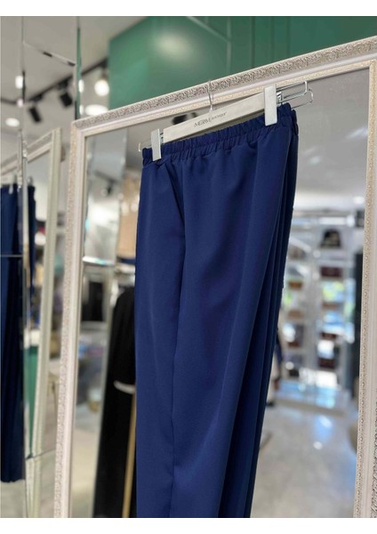 Mıssemramıss Nervürlü Kumaş Pantolon - Saks Mavisi - 36 fiyatları
