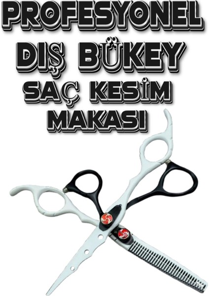 Dış Bükey Saç Kesim Makas Seti, Deri Çantalı, Profesyonel Kuaför Araçları