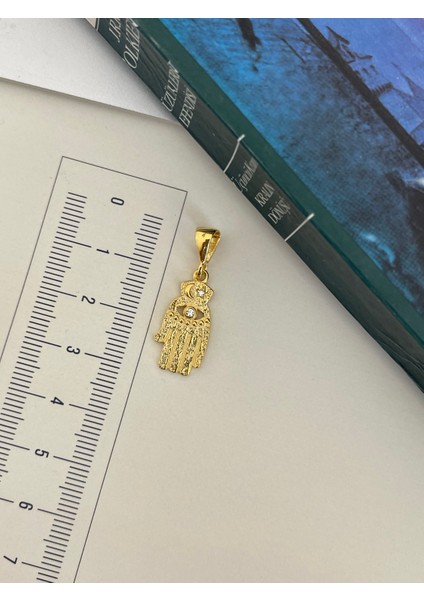 925 Ayar Gümüş Kolye Fatma Ana Eli Gümüş Kolye Şans Kolyesi Fatmanın Eli Uc