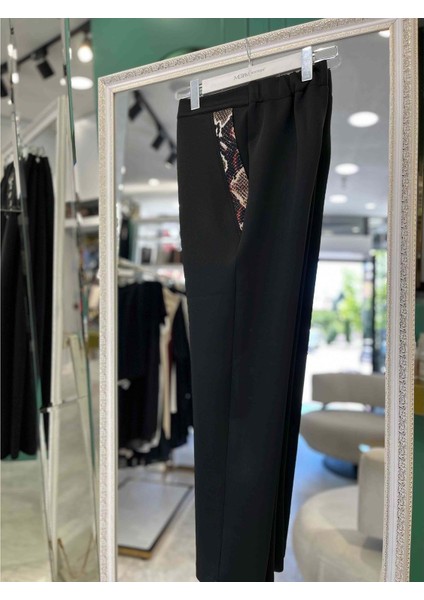 Nars Cep Detaylı Pantolon - Siyah - 1