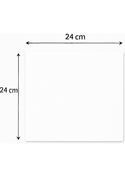 Pasta Altlığı Beyaz Kalın 24x24 cm 5 Adet