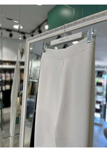 Mıssemramıss Çelik Örgü Triko Pantolon - Beyaz - 3 fiyatları