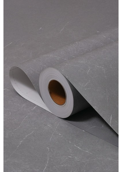 Yapışkanlı Folyo - Gri Kaya Pvc Mermer Panel Kaplama Kağıdı - Mobilya Duvar Kapı - 120CM Gen - ST686
