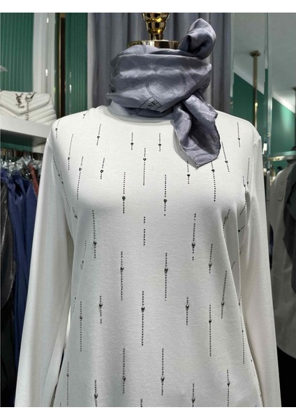 Adn Taşlı Tunik 302 - Beyaz - 1 modelleri