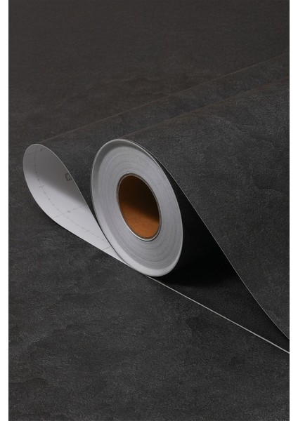 Yapışkanlı Folyo - Doğal Taş Siyah Folyo Kaplama Kağıdı - Mobilya Duvar Kapı - 120CM Genişli - ST676