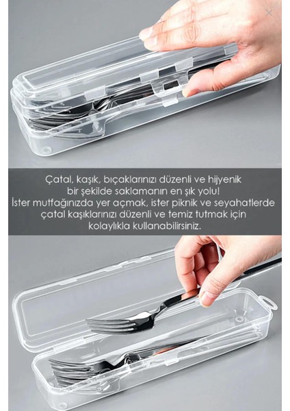 6'lı Çatal Bıçak Kaşık Takımı Saklama Kutusu Seti - Çeyizlik Organizer Düzenleyici Saklama Kabı fırsatları