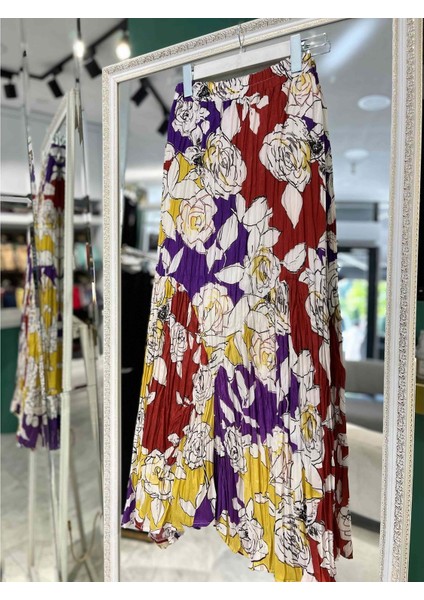 Lisa Çiçek Desenli Etek - Desenli - 1