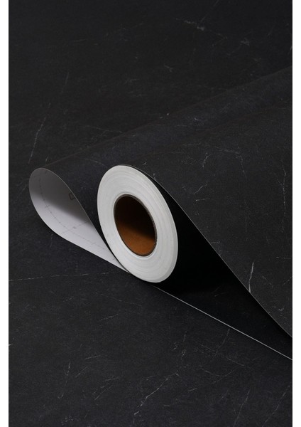 Siyah Mermer Desenli Yapışkanlı Kaplama Folyo 120 CM – Mutfak, Duvar, Tezgah, Mobilya Için – ST688