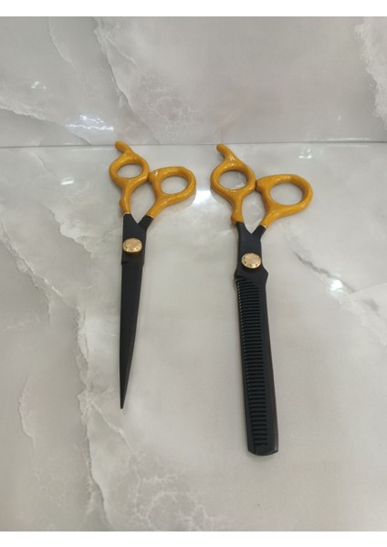 7 Inç ve 7.5 Efile Berber Makasları, 2'li Set, Salon ve Ev Kullanımı fırsatları