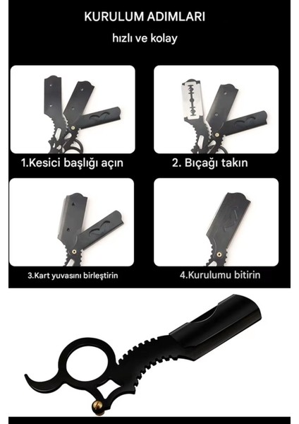 Dış Bükey Kızıl Dragon Usturalı Kuaför Seti Düz ve Ara Makas ile Kesim Keyfi modelleri