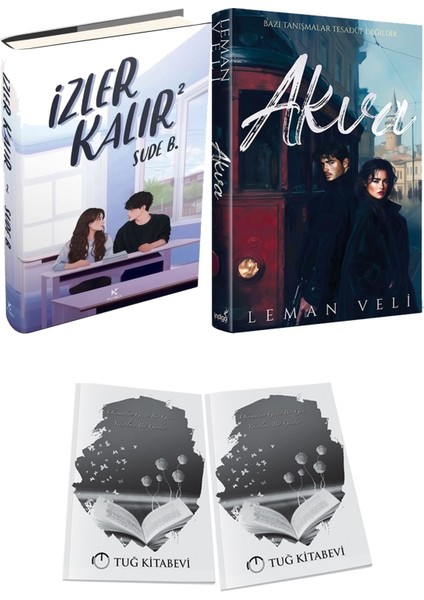 Akva Ciltli ve Izler Kalır 2 Ciltli Sude B. 2li Set + Hediyeli