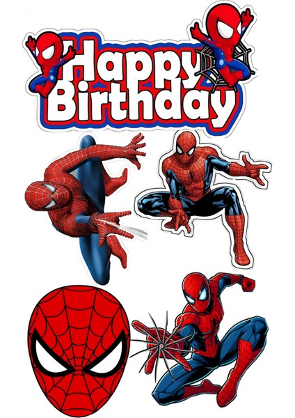 Örümcek Adam Yenilebilir Cupcake ve Pasta Resim Baskı