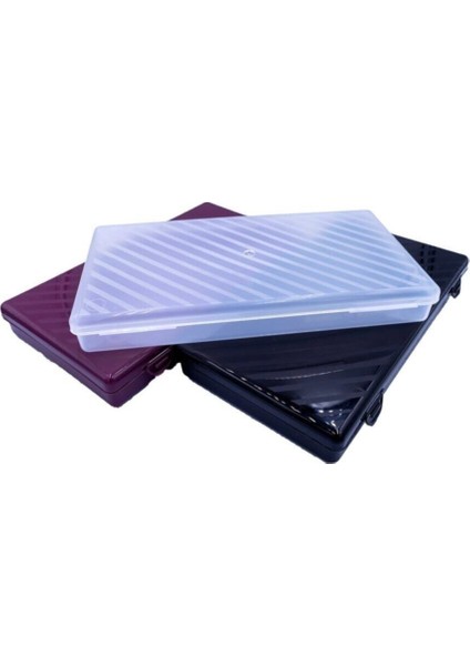 Mor Renkli 3'lü Saklama Kutusu, Poşet ve Bitki Çayı Düzenleyici