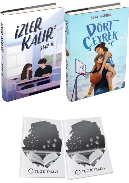 Dört Çeyrek 1 Ciltli ve Izler Kalır 2 Ciltli Sude B. 2li Set + Hediyeli