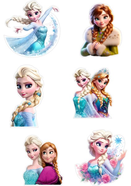 Frozen Yenilebilir Cupcake ve Pasta Resim Baskı