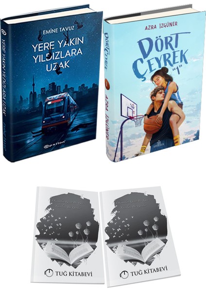 Dört Çeyrek 1 Ciltli ve Yere Yakın Yıldızlara Uzak Ciltli Emine Tavuz 2li Set + Hediyeli