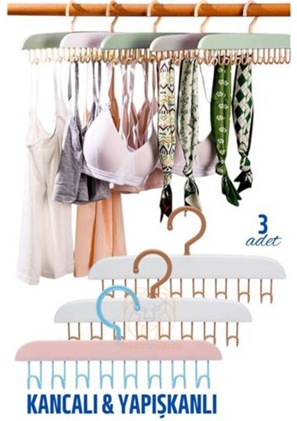 Çok Renkli Çok Amaçlı Çok Yönlü Askı Seti, Dolap Içi Düzenleyici