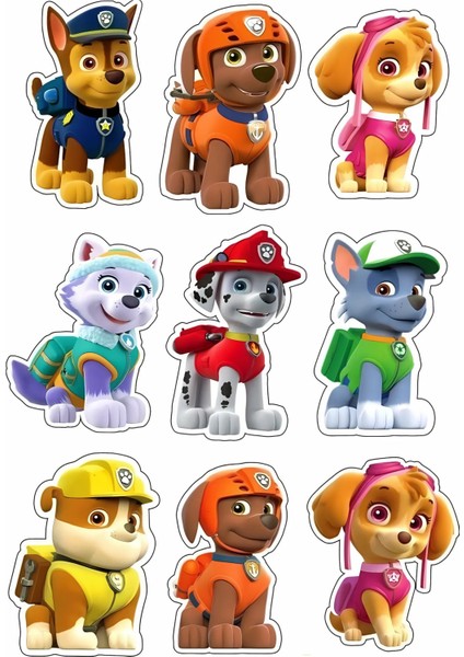 Paw Patrol Yenilebilir Cupcake ve Pasta Resim Baskı