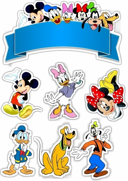 Disney Yenilebilir Cupcake ve Pasta Resim Baskı