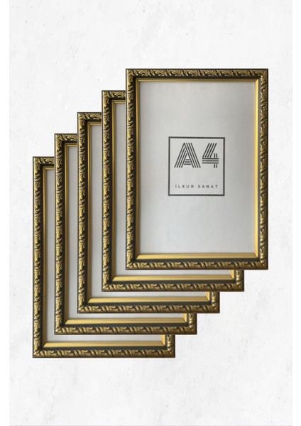 A4 Boyutunda (21X30) 2mm Kalınlığında Mat Camlı Desenli Çerçeve Beş Adet