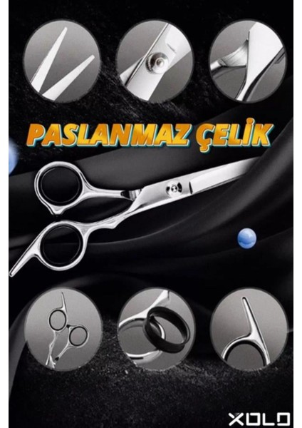 Titanium Grey Düz Uçlu Kuaför Makası 17 Cm, Profesyonel Berber Makası fiyatları