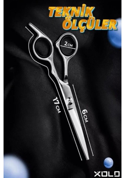 Titanium Grey Düz Uçlu Kuaför Makası 17 Cm, Profesyonel Berber Makası modelleri