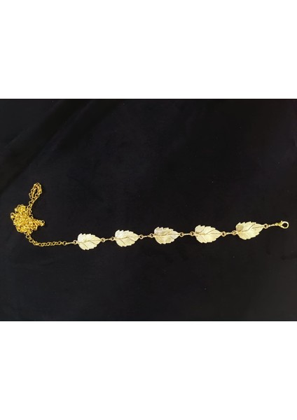 5'li Yaprak Detaylı Zincir Kemer, Kadın Kemeri, Ceket Kemeri, Gömlek Kemeri, Elbise Kemeri