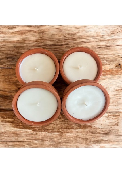 Kişiye Özel Yazılı Dekoratif Hediyelik Soya Mum(Wax) Kil Kapta %100 Doğal Soya Mum , El Yapımı fırsatları