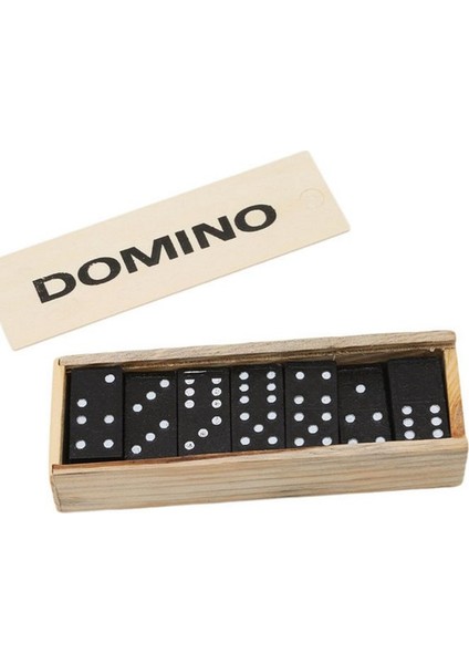 Taşınabilir Ahşap Domino Eğitici Oyun Seti