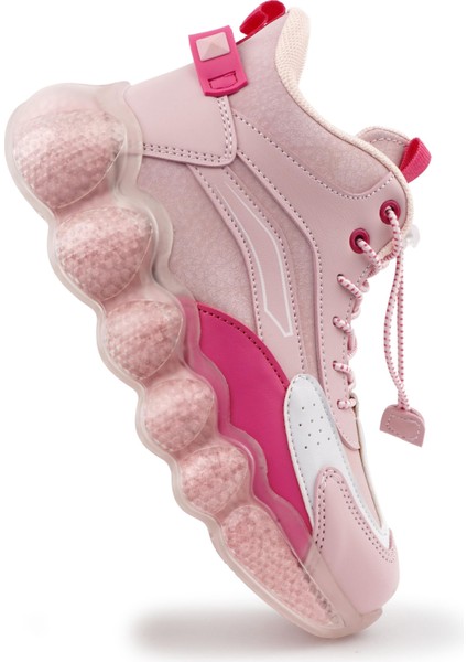 25C.EDI Pudra Lastikli Ortopedik Şeffaf Taban Kız Çocuk Spor Bot fırsatları