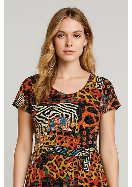 Dökümlü Rahat Kalıp Günlük Penye Kumaş Elbise fırsatları