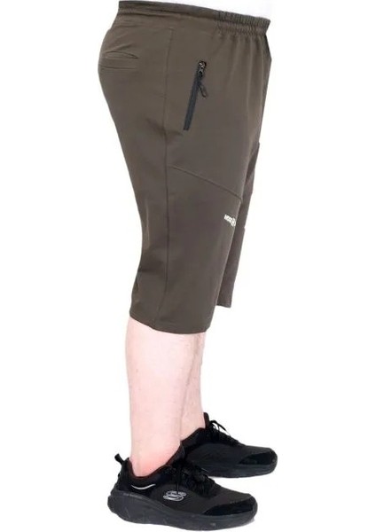 Büyük Beden Erkek Şort 2 Iplik Parçalı U25504 Haki fiyatları