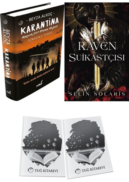 Raven Suikastçısı Ciltli ve Karantina 4 Ciltli Beyza Alkoç 2li Set + Hediyeli