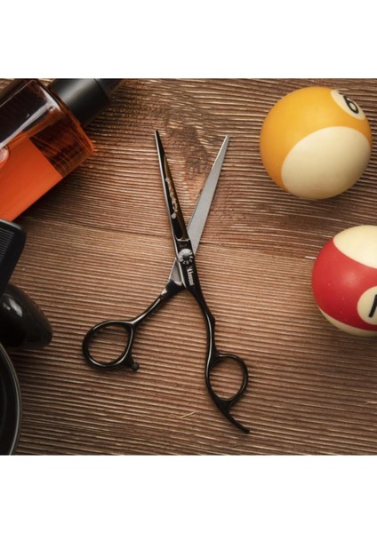 Siyah Çelik Kuaför ve Sakal Kesim Makası, Hafif ve Dayanıklı Tasarım