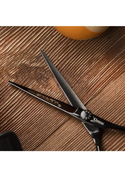 Siyah Çelik Kuaför ve Sakal Kesim Makası, Hafif ve Dayanıklı Tasarım