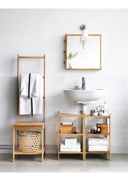 Rågrund Raf Bambu 34 x 60 cm Banyo Için Dar Alanlara Uygun modelleri
